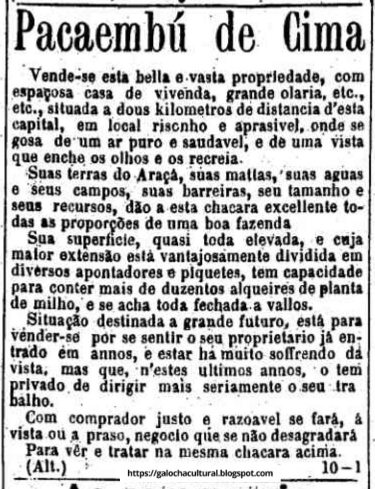 Chácara do Pacaembu de Cima, 1883, São Paulo, Brasil