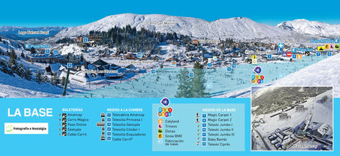 Mapa da Base del Cerro Catedral, San Carlos de Bariloche, Argentina