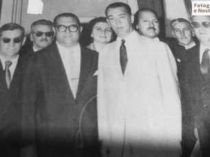 Presidente Juscelino Kubitschek durante as comemorações do Centenário de Ribeirão Preto, São Paulo, Brasil