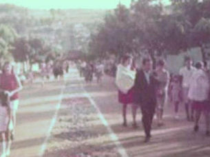 Procissão de Corpus Christi, 1970, Bonfim Paulista, Ribeirão Preto, São Paulo, Brasil