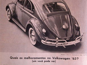 Propaganda "Quais os melhoramentos no Volkswagen 63?", Volkswagen Fusca, Volkswagen, Brasil