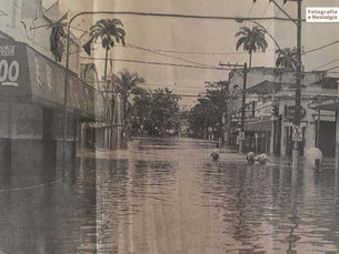 Enchente, 2002, Rua São Sebastião com José Bonifácio, Centro, Ribeirão Preto, São Paulo, Brasil