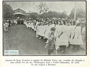 Visita de Washington Luís, Estação Ferroviária de Ribeirão Preto, São Paulo, Brasil