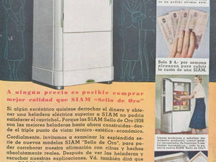 Propaganda "Geladeiras SIAM", 1937, SIAM, Argentina