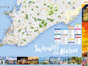 Mapa turístico de Salvador, Bahia, Brasil