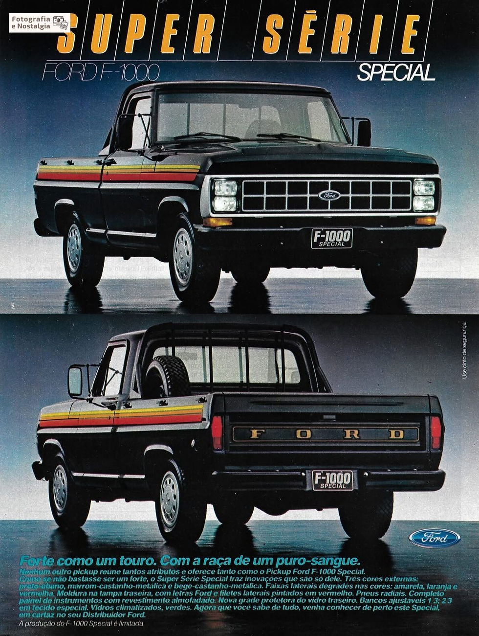 Propaganda "Ford F-1000 Special", 1986, Ford, Brasil
