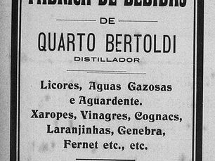 Propaganda "Fábrica de bebidas de Quarto Bertoldi", Ribeirão Preto, São Paulo, Brasil