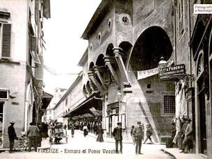 Entrada da Ponte Vecchio, Florença, Itália