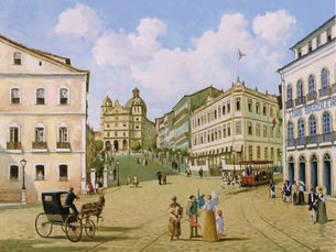 Praça Castro Alves com Igreja de São Bento, Salvador, Bahia (Praça Castro Alves com Igreja de São Bento, Salvador) - Henrique Passos