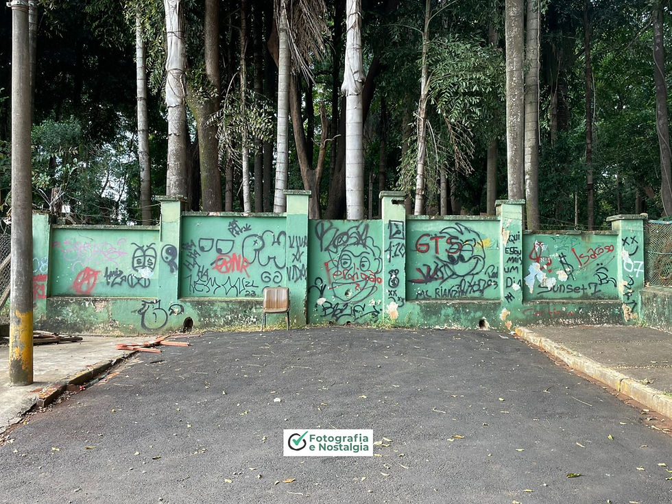Muro, Bosque Municipal Fábio Barreto, Ribeirão Preto, São Paulo, Brasil