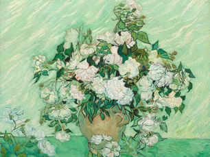 Rosas / Vaso com rosas (Roses / Vase with pink roses) - Vincent van Gogh