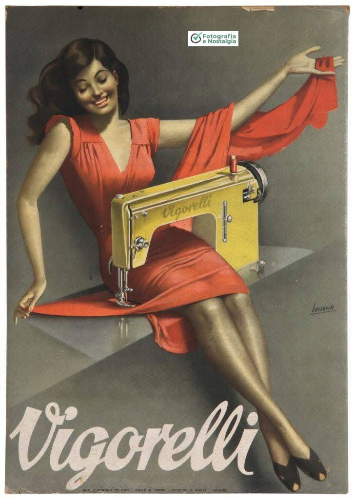 Propaganda "Máquina de costura Vigorelli", Vigorelli, Itália