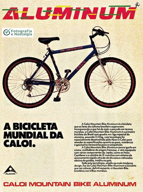 Propaganda "Bicicleta Caloi Mountain Bike Aluminium", 1990, Caloi, Brasil