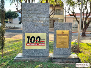Monumento do 1º Centenário de Américo de Campos, Praça Maria Melhem Jabur, Américo de Campos, São Paulo, Brasil
