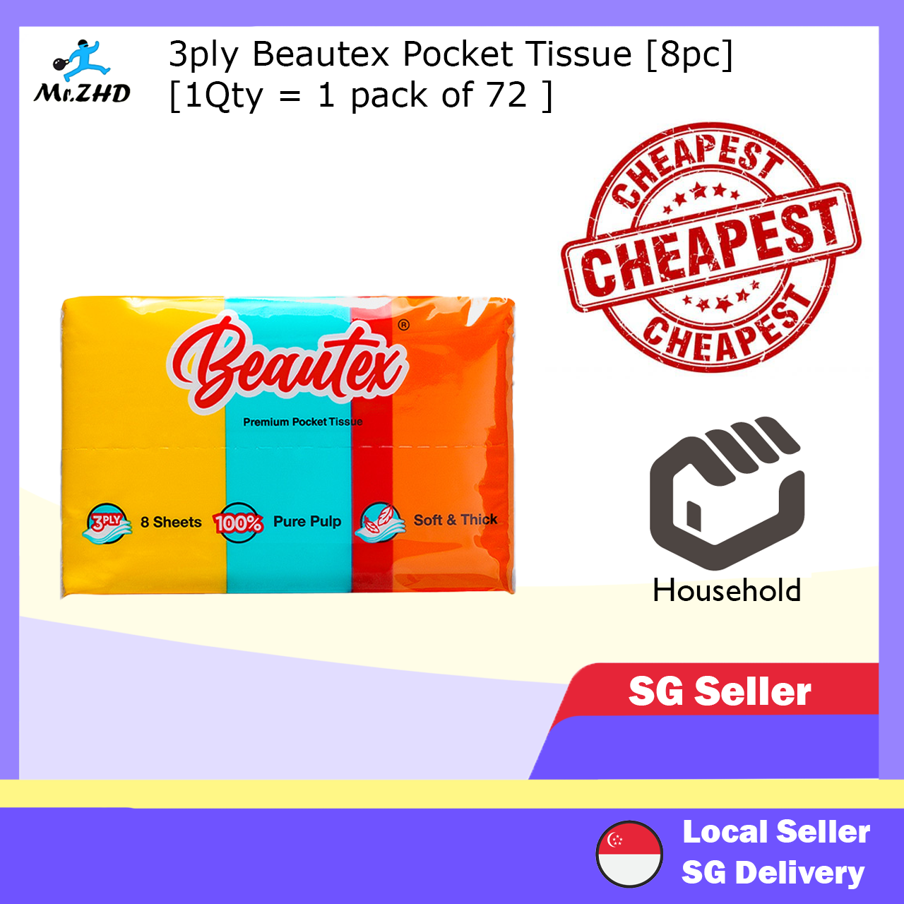 Beautex Pocket Tissues 3ply