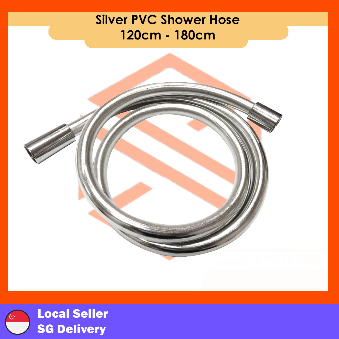 Showy Silver PVC Shower Hose Assorted Sizes