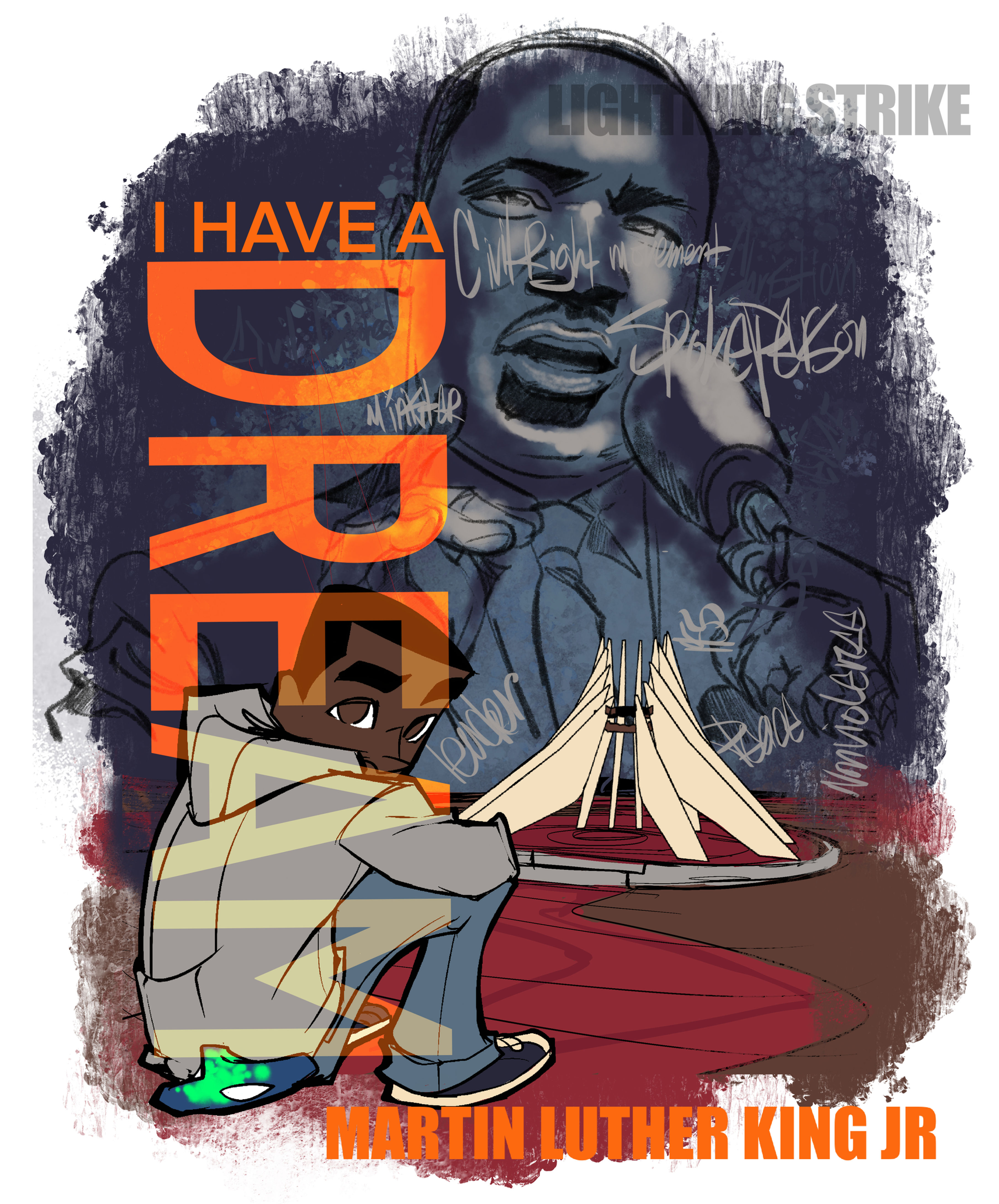 Poster 'MLK Memorial' 14x16