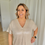Thumbnail: 66847 Korte jurk in glanzende gouden kleur stretch-kwaliteit Freequent