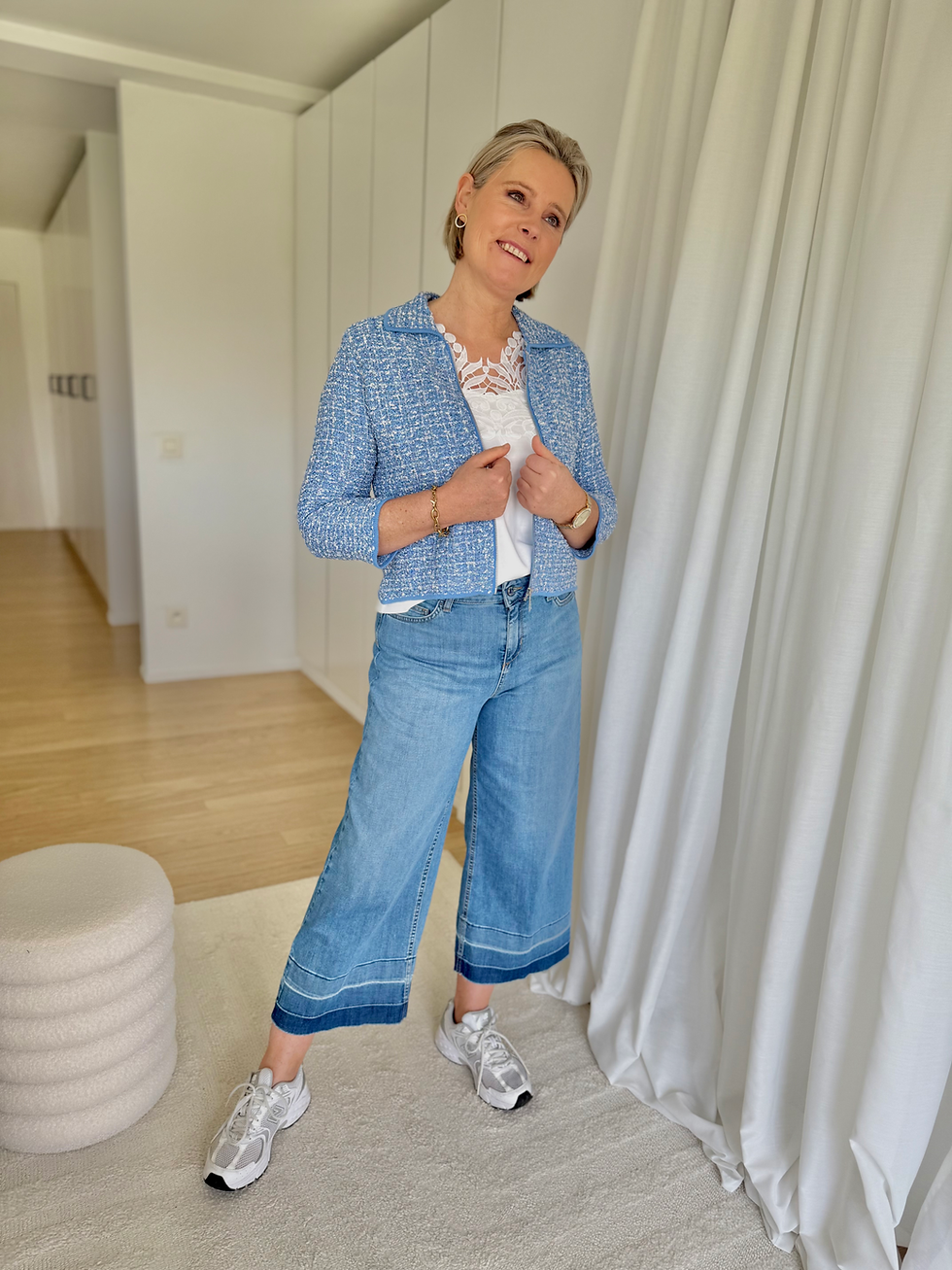 Thumbnail: 65495 Culotte jeans met fantasie onderaan Liu Jo