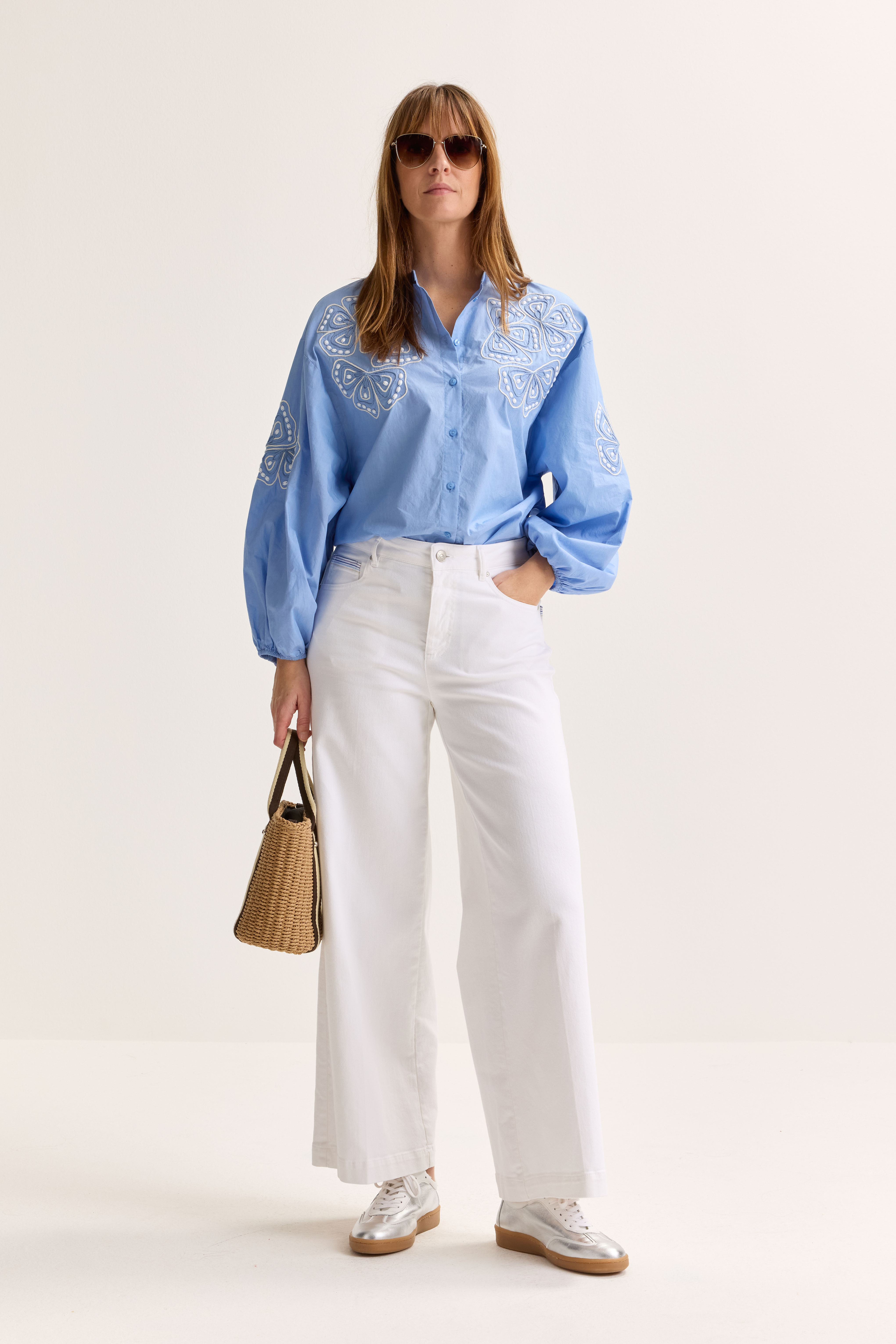 69662 Blauwe blouse judeas Mayerline