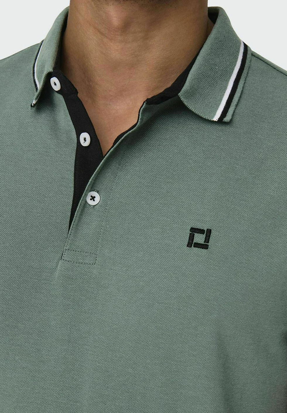 Thumbnail: 70507 Donkergroene polo ONLY & SONS