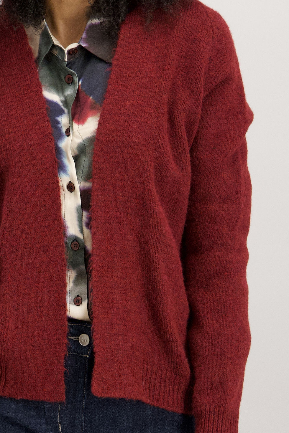 Thumbnail: 67572 Bordeauc cardigan van Signe Nature
