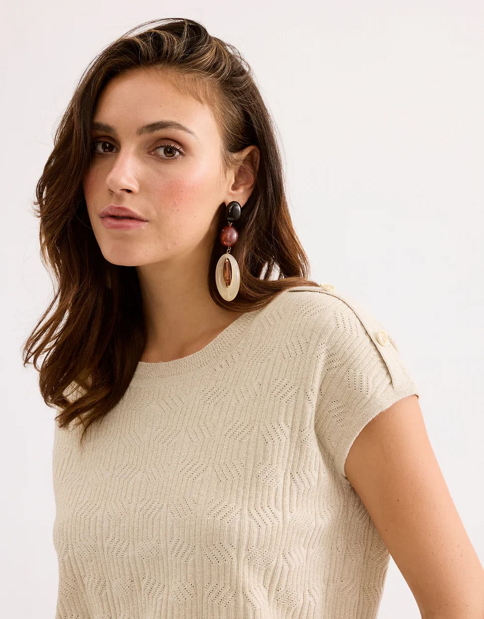 Thumbnail: 68929 Beige top Leo & Ugo