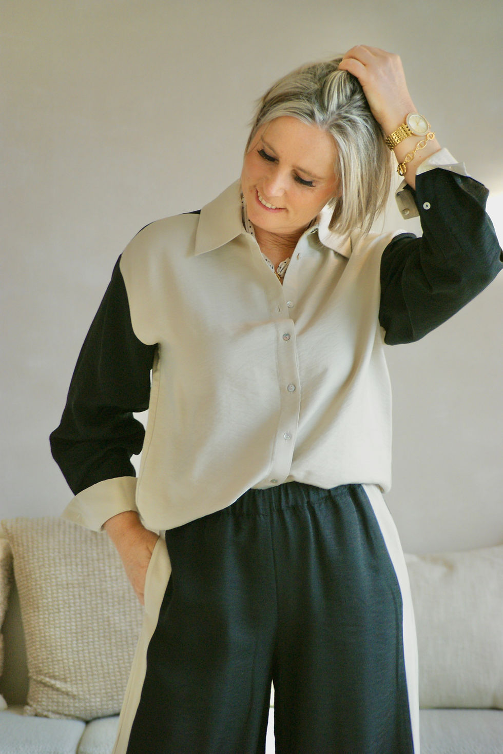 Thumbnail: 71890 Halsketting met een goudkleurig hartje L&M