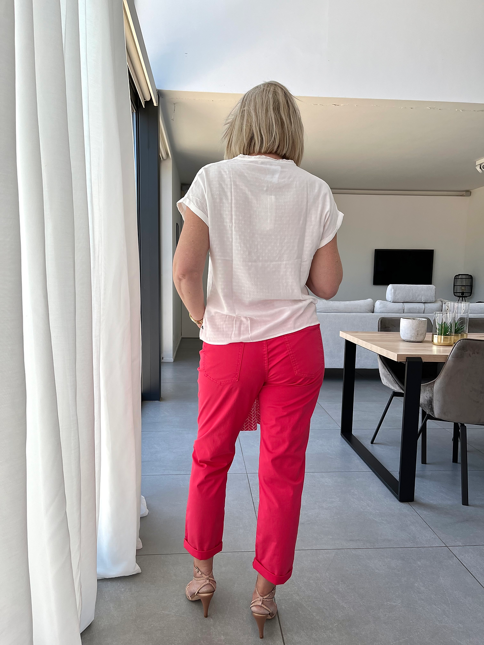 Thumbnail: 61062 Jeans in frambooskleur model "BOBBY" van Para Mi