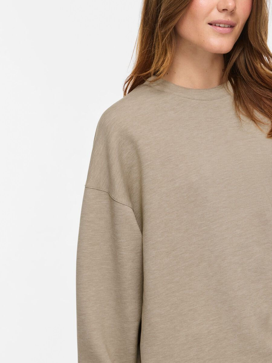 Thumbnail: 70692 Beige sweater lange mouwen Vila