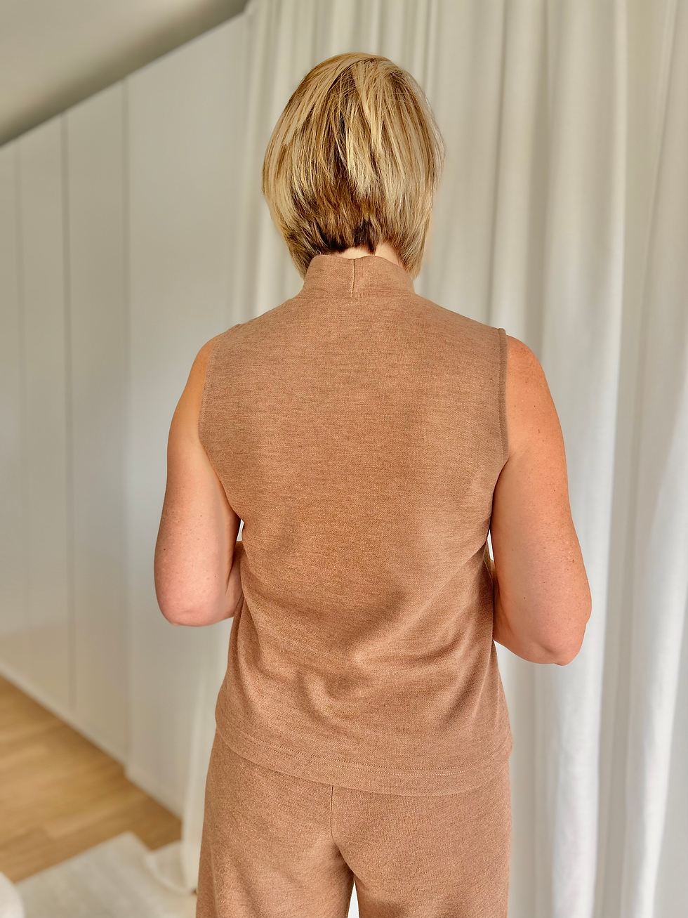 Thumbnail: 64786 Camelkleurige top in zachte kwaliteit Batida