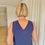 Thumbnail: 65882 Lange donkerblauwe open jurk met cape (ex. broche) La Lotti