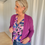 Thumbnail: 64950 Basic cardigan in magenta-kleur Signe & Nature