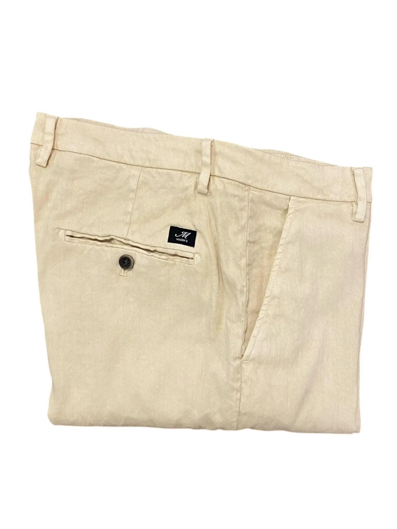 70970 Vanille beige  Broek ' Torino' Mason's