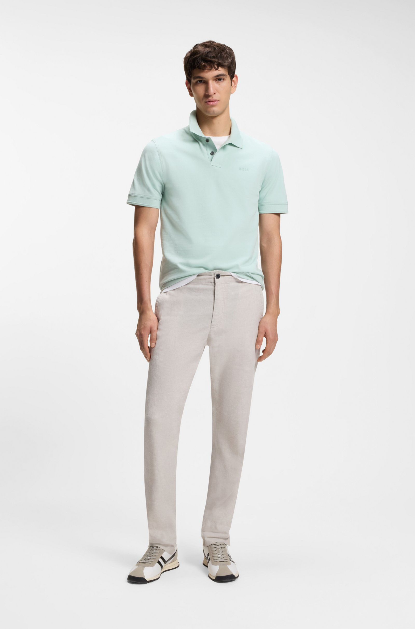 70724 Turquoise/ aqua polo Hugo Boss