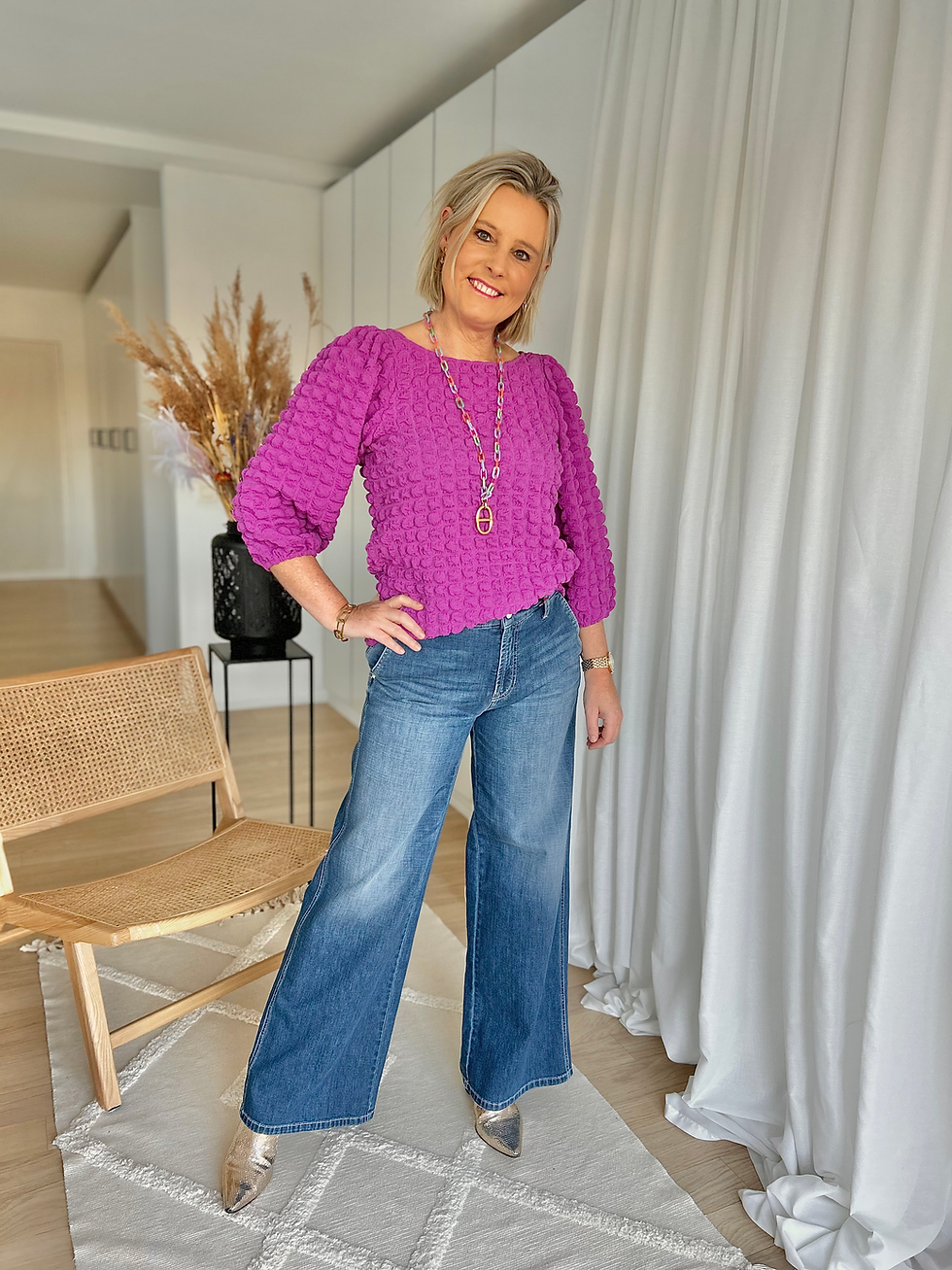 63346 Jeans met wijde pijpen aangename stretch model "ALEK" Cambio