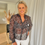 Thumbnail: 61589 Zwarte blouse in fijne hartjesprint dunne stof Liu Jo
