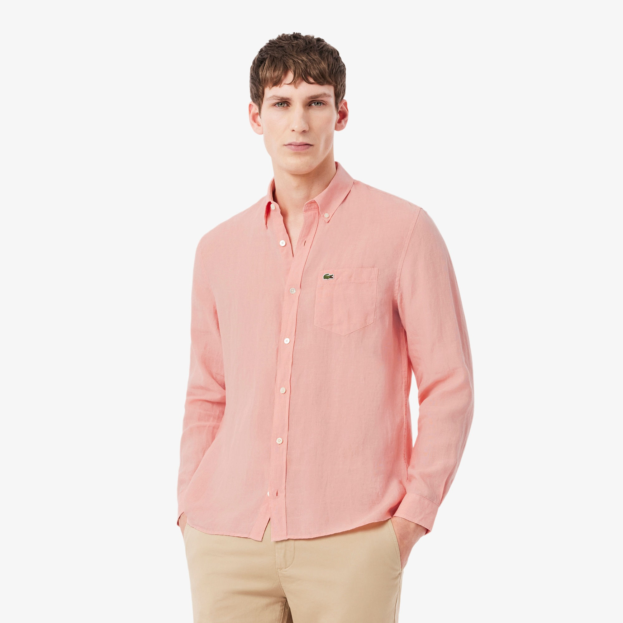 70268 Lichtrood hemd Lacoste