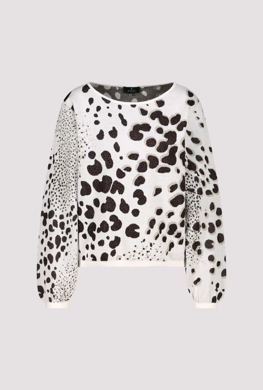 Thumbnail: 68935 Witte pull met donkerbruine vlekken Monari