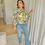 Thumbnail: 66768 Felgekleurde multicolor blouse in seersucker stof Mayerline