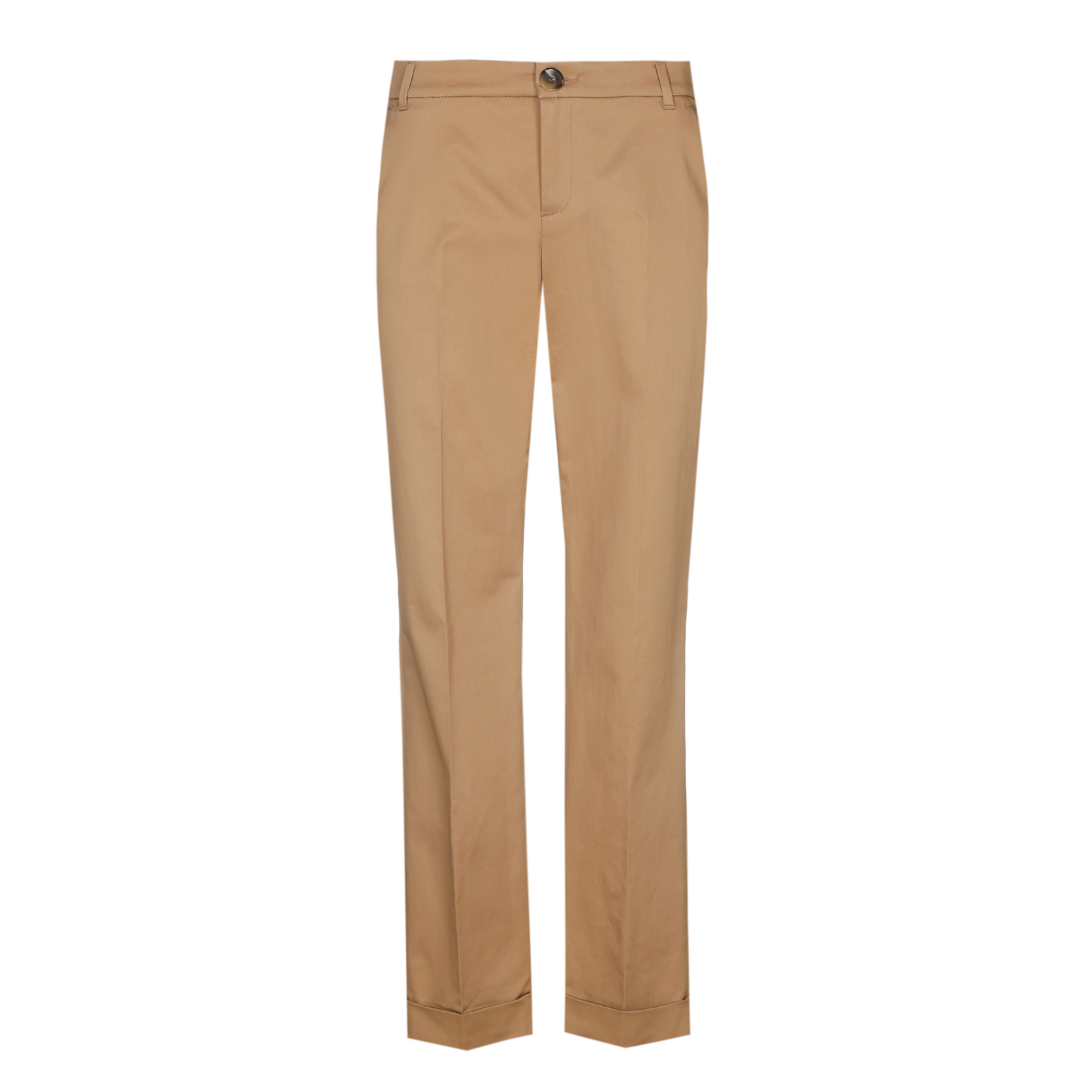 56885 Beige broek in katoen chino-model Xandres