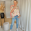 Thumbnail: 65841 Multicolor viscouse blouse in unieke print Yess Belgium