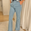 Thumbnail: 62487 Jeans in lichte wassing bootcut model Caroline Biss