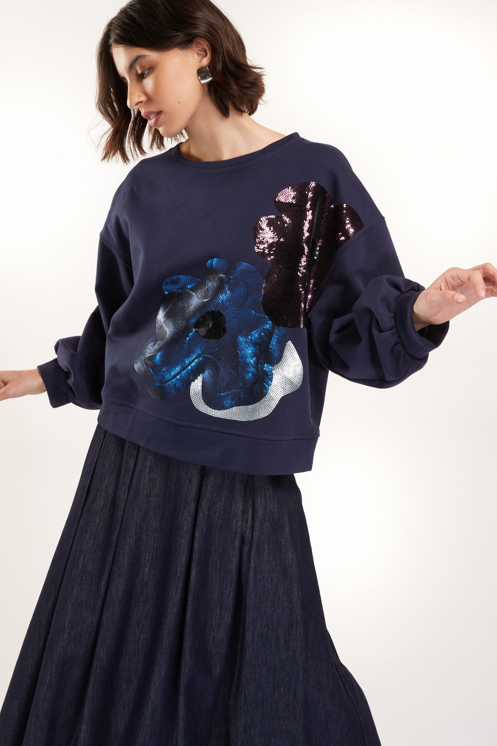 68022 Donkerblauwe trui van Senso