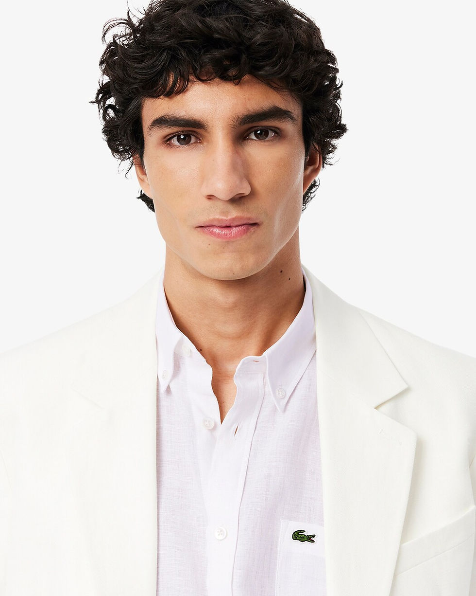 Thumbnail: 70270 Wit hemd met korte mouwen Lacoste