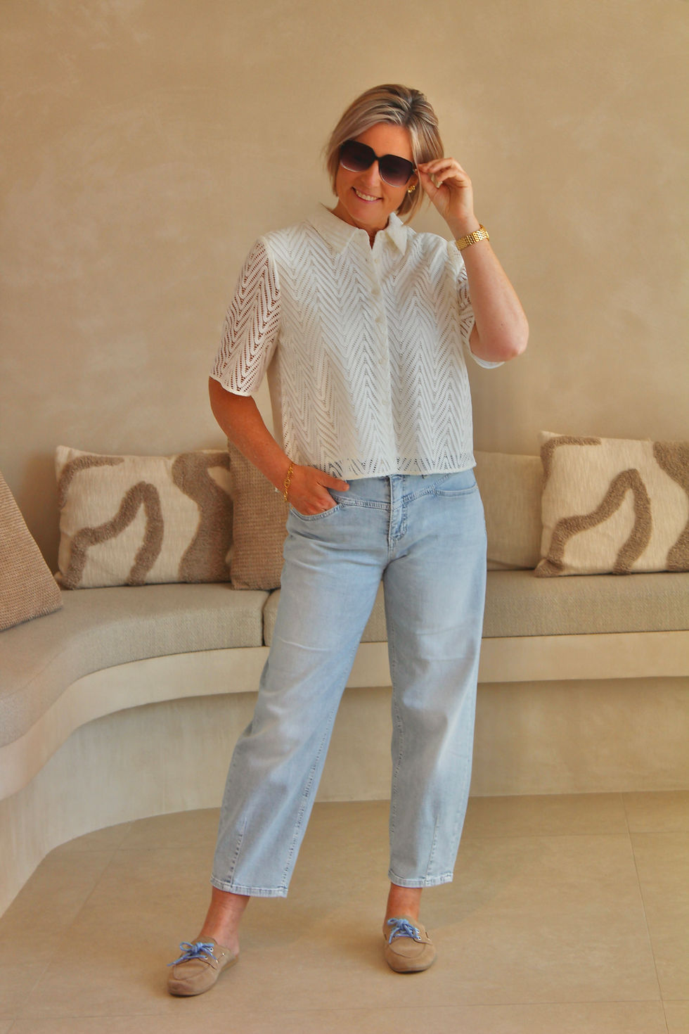 Thumbnail: 72345 Lichte jeans broek Cambio