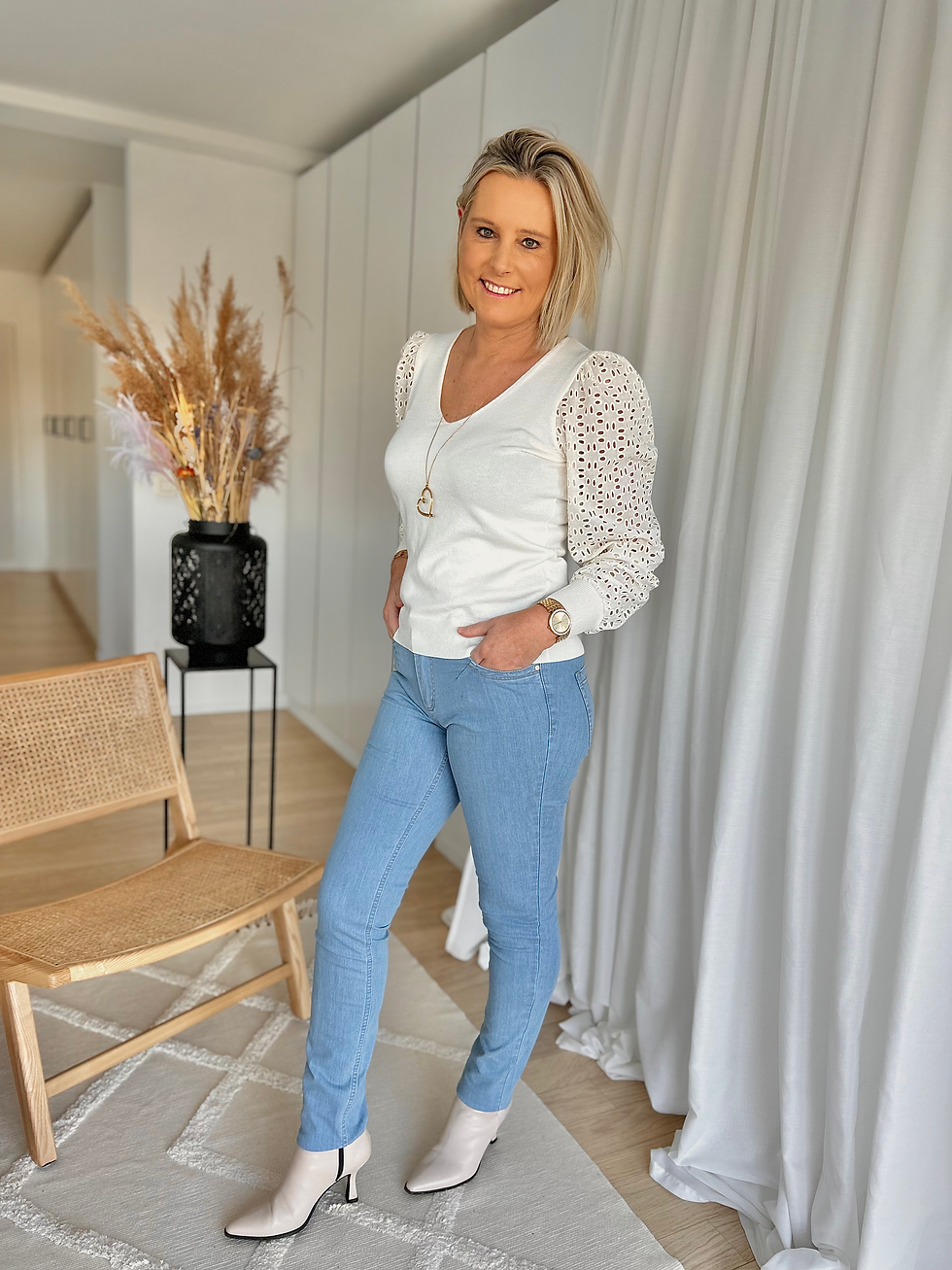 Thumbnail: 63395 Lichte jeans skinny fit model "CELINE" van Para Mi