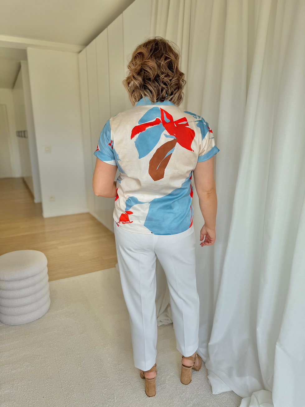 Thumbnail: 66357 Witte geklede broek chino-model Marie Méro