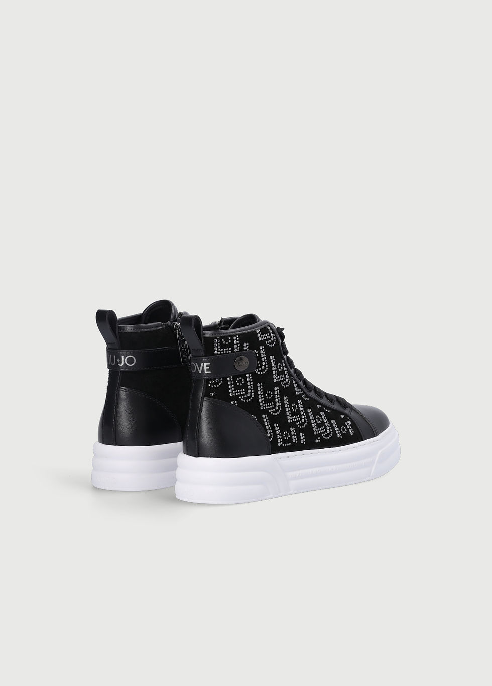 Thumbnail: 58343 Zwarte sneaker met logo all-over Liu Jo