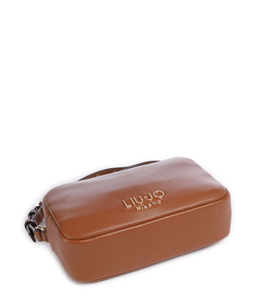 Thumbnail: 65938 Camelkleurige crossbody met gouden details Liu Jo